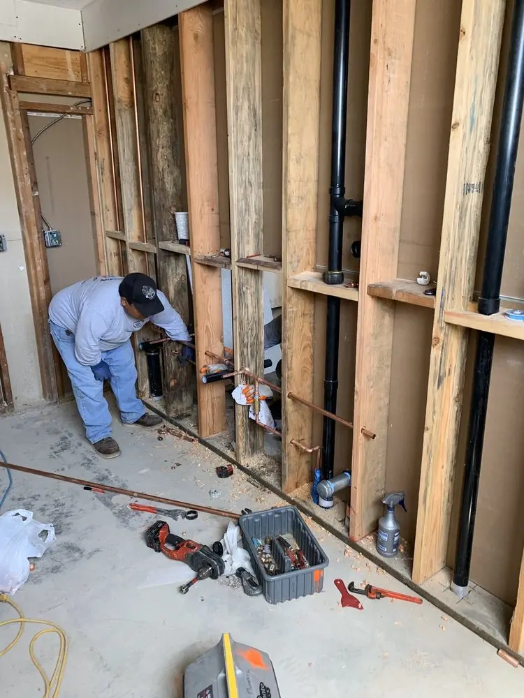 Commercial rough-in plumbing for Water Heater Replacement in Marina West